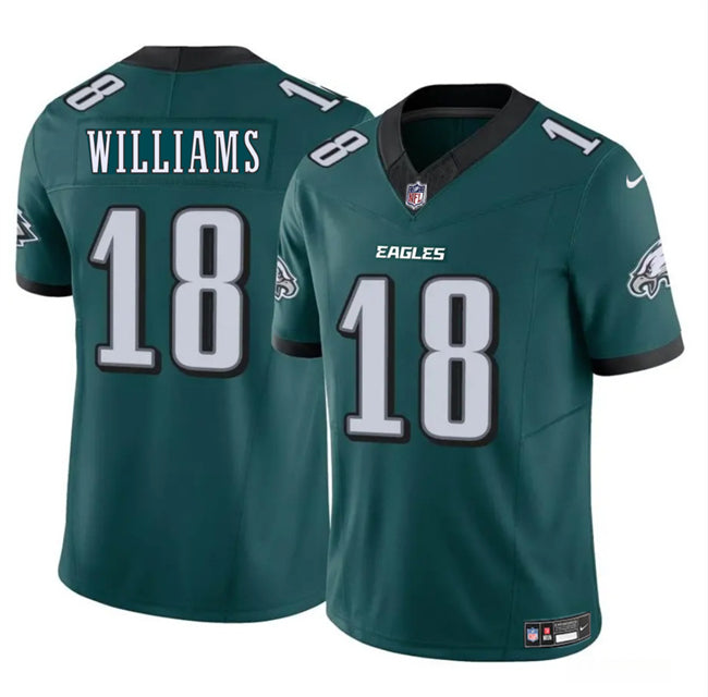 Mens Philadelphia Eagles #18 Avery Williams Green 2024 New FUSE Vapor Untouchable Limited Stitched Football Jersey