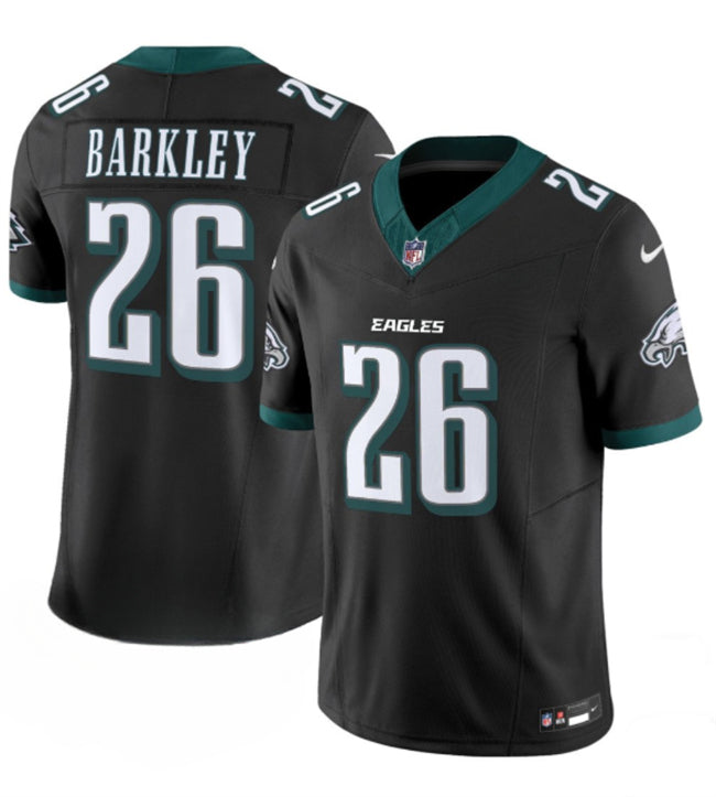 Mens Philadelphia Eagles #26 Saquon Barkley Black 2024 New FUSE Vapor Untouchable Limited Stitched Football Jersey