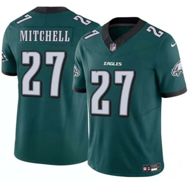 Mens Philadelphia Eagles #27 Quinyon Mitchell Green 2024 New FUSE Vapor Untouchable Limited Stitched Football Jersey