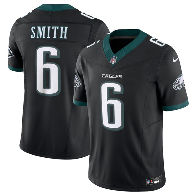 Mens Philadelphia Eagles #6 DeVonta Smith Black 2024 New FUSE Vapor Untouchable Limited Stitched Football Jersey