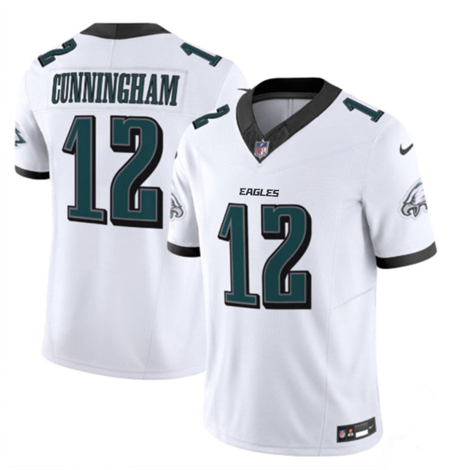 Mens Philadelphia Eagles #12 Randall Cunningham White 2024 New FUSE Vapor Untouchable Limited Stitched Football Jersey
