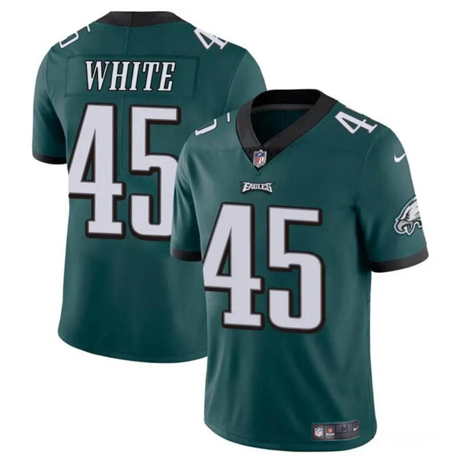 Mens Philadelphia Eagles #45 Devin White Green Vapor Untouchable Limited Stitched Football Jersey