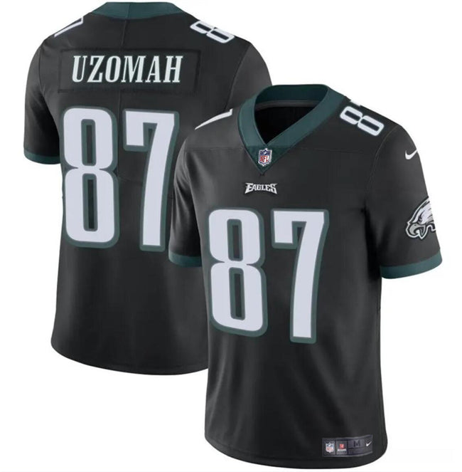 Mens Philadelphia Eagles #87 CJ Uzomah Black Vapor Untouchable Limited Stitched Football Jersey