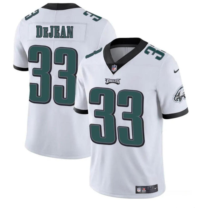 Mens Philadelphia Eagles #33 Cooper DeJean White 2024 Draft Vapor Untouchable Limited Stitched Football Jersey