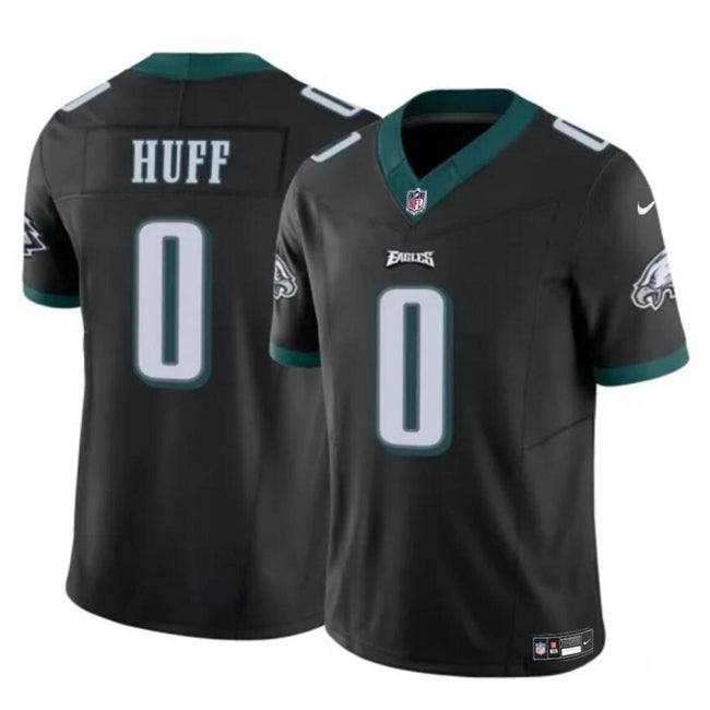 Mens Philadelphia Eagles #0 Bryce Huff Black 2024 FUSE Vapor Untouchable Limited Stitched Football Jersey