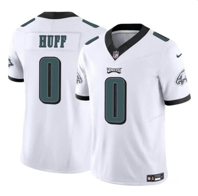 Mens Philadelphia Eagles #0 Bryce Huff White 2024 FUSE Vapor Untouchable Limited Stitched Football Jersey