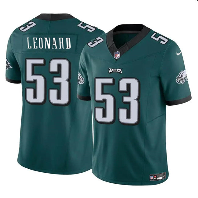 Mens Philadelphia Eagles #53 Shaquille Leonard Green 2023 FUSE Throwback Vapor Untouchable Limited Stitched Football Jersey