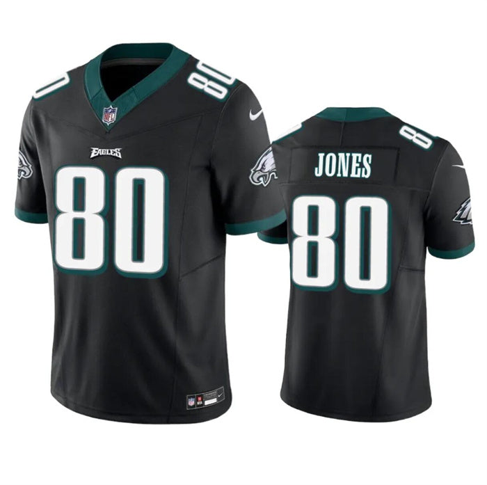 Mens Philadelphia Eagles #80 Julio Jones Black 2023 FUSE Vapor Untouchable Limited Stitched Football Jersey