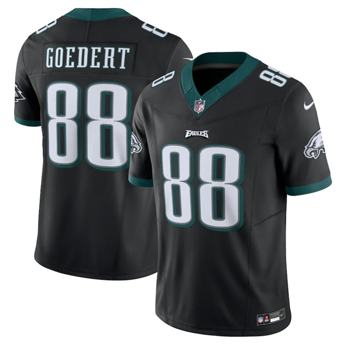 Mens Philadelphia Eagles #88 Dallas Goedert Black 2023 FUSE Vapor Untouchable Limited Stitched Football Jersey
