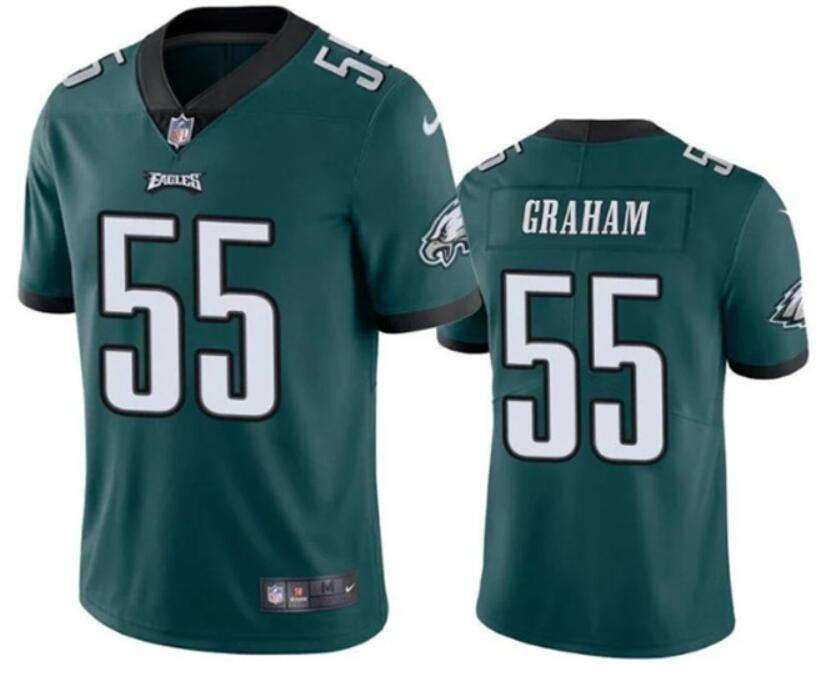 Mens Philadelphia Eagles #55 Brandon Graham Green Vapor Untouchable Limited Stitched Football Jersey