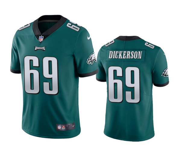 Mens Philadelphia Eagles #69 Landon Dickerson Green Vapor Untouchable Limited Stitched Jersey