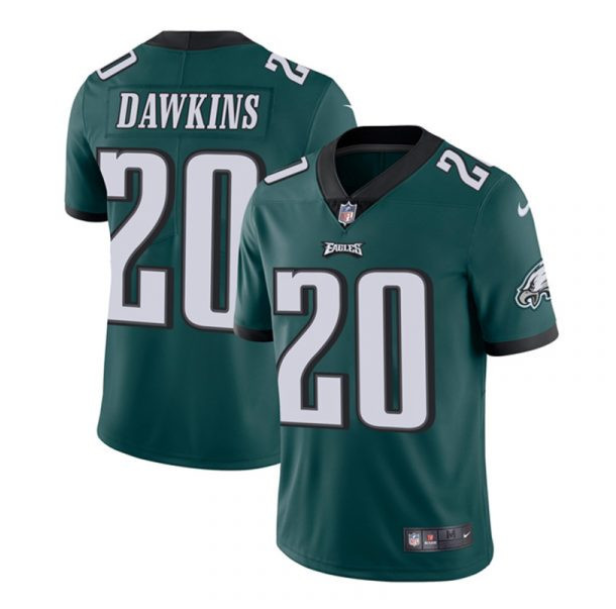 Mens Philadelphia Eagles #20 Brian Dawkins Green Vapor Untouchable Limited Stitched Jersey