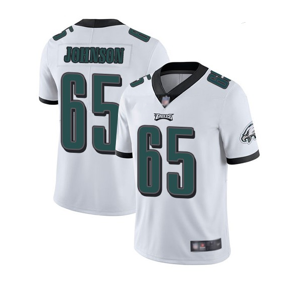 Mens Philadelphia Eagles #65 Lane Johnson White Vapor Untouchable Limited Stitched Jersey