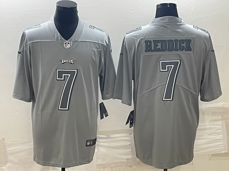 Mens Philadelphia Eagles #7 Haason Reddick Gray Atmosphere Fashion Stitched Jersey