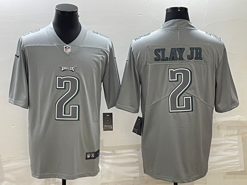 Mens Philadelphia Eagles #2 Darius Slay JR Gray Atmosphere Fashion Stitched Jersey