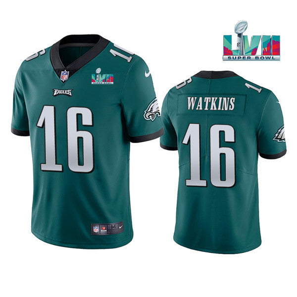 Mens Philadelphia Eagles #16 Quez Watkins Green Super Bowl LVII Vapor Untouchable Limited Stitched Jersey