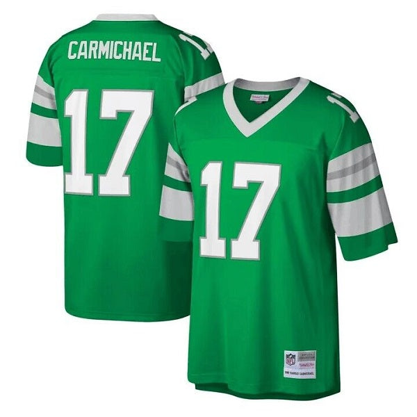 Mens Philadelphia Eagles #17 Harold Carmichael Green Mitchell Ness Stitched Jersey
