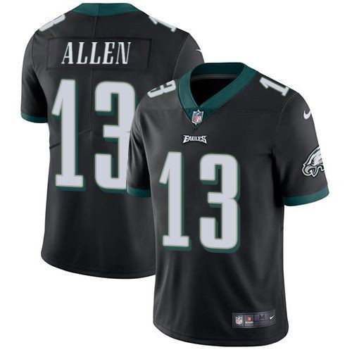 Mens Philadelphia Eagles #13 Devon Allen Black Vapor Untouchable Limited Stitched Jersey