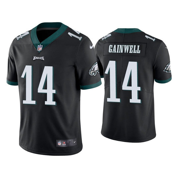 Mens Philadelphia Eagles #14 Kenneth Gainwell Black Vapor Untouchable Limited Stitched Jersey