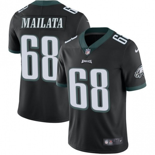 Mens Philadelphia Eagles #68 Jordan Mailata Black Vapor Untouchable Limited Stitched Jersey