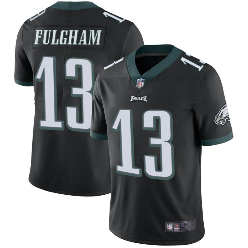Mens Philadelphia Eagles #13 Travis Fulgham Black Vapor Untouchable Limited Stitched Jersey