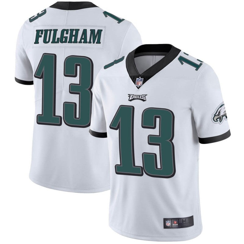Mens Philadelphia Eagles #13 Travis Fulgham White Vapor Untouchable Limited Stitched Jersey