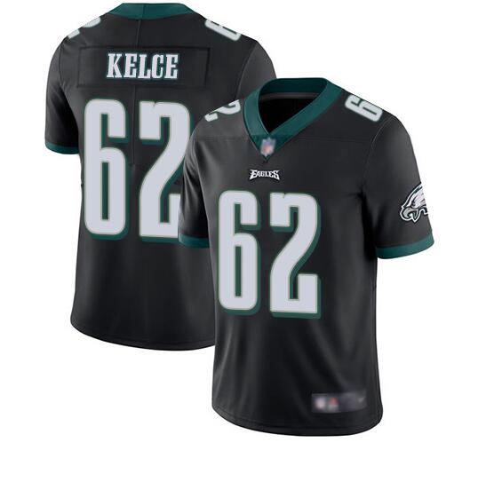Mens Philadelphia Eagles #62 Jason Kelce Black Vapor Untouchable Limited Stitched NFL Jersey