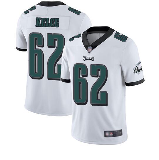 Mens Philadelphia Eagles #62 Jason Kelce White Vapor Untouchable Limited Stitched NFL Jersey