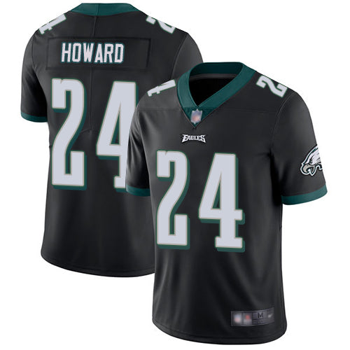 Mens Philadelphia Eagles #24 Jordan Howard Black Vapor Untouchable Limited Stitched NFL Jersey
