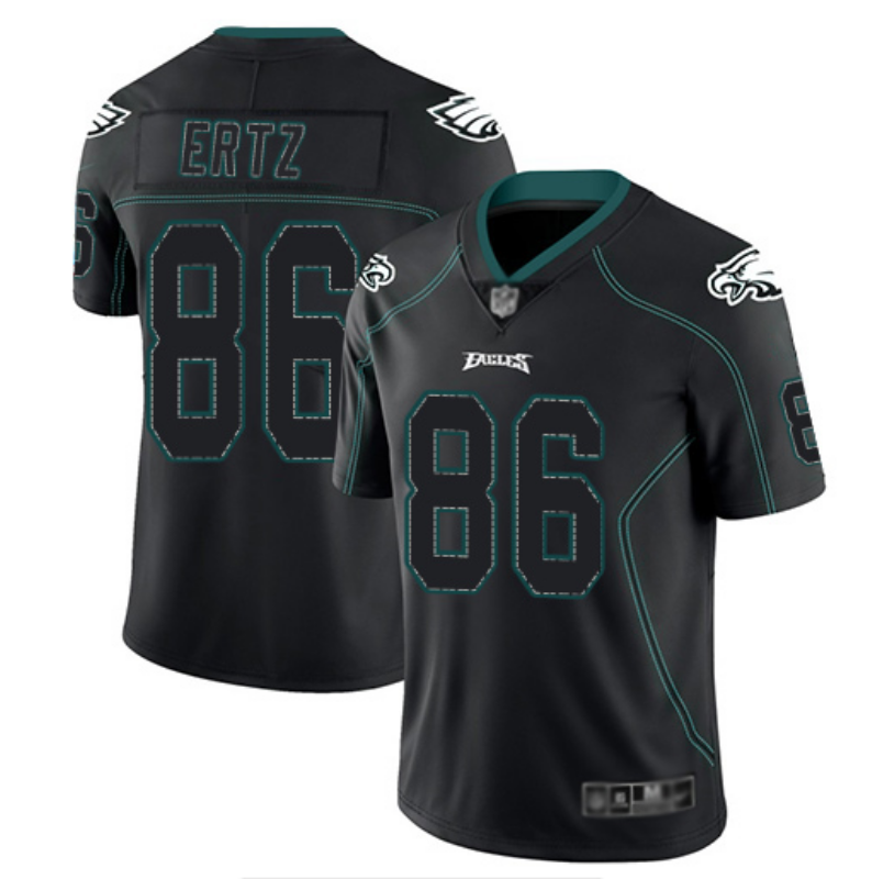 Mens Philadelphia Eagles #86 Zach Ertz Lights Out Black Color Rush Limited Stitched NFL Jersey