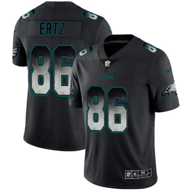 Mens Philadelphia Eagles #86 Zach Ertz Black 2019 Smoke Fashion Limited Stitched NFL Jersey
