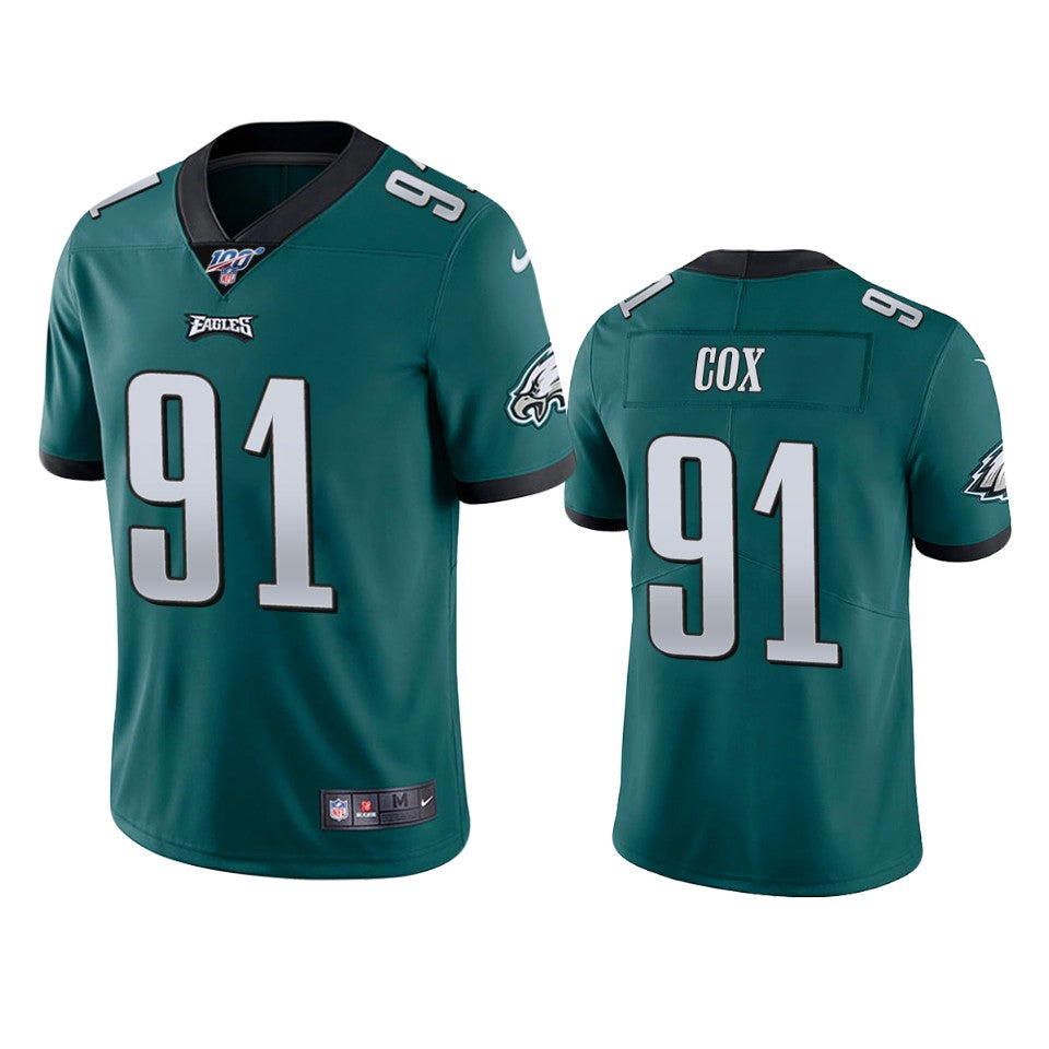 Mens Philadelphia Eagles #91 Fletcher Cox Green 2019 100th Season Vapor Untouchable Limited Stitched NFL Jersey