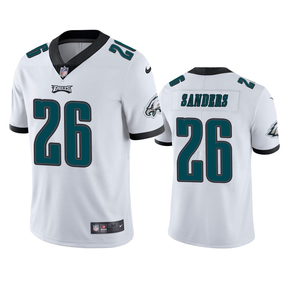 Mens Philadelphia Eagles #26 Miles Sanders White Vapor Untouchable Limited Stitched Jersey