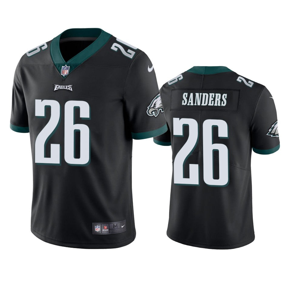 Mens Philadelphia Eagles #26 Miles Sanders Black Vapor Untouchable Limited Stitched Jersey