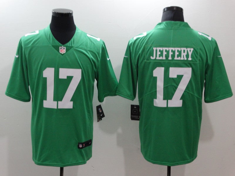 Mens Philadelphia Eagles #17 Alshon Jeffery Green Throwback Vapor Untouchable Limited Stitched NFL Jersey
