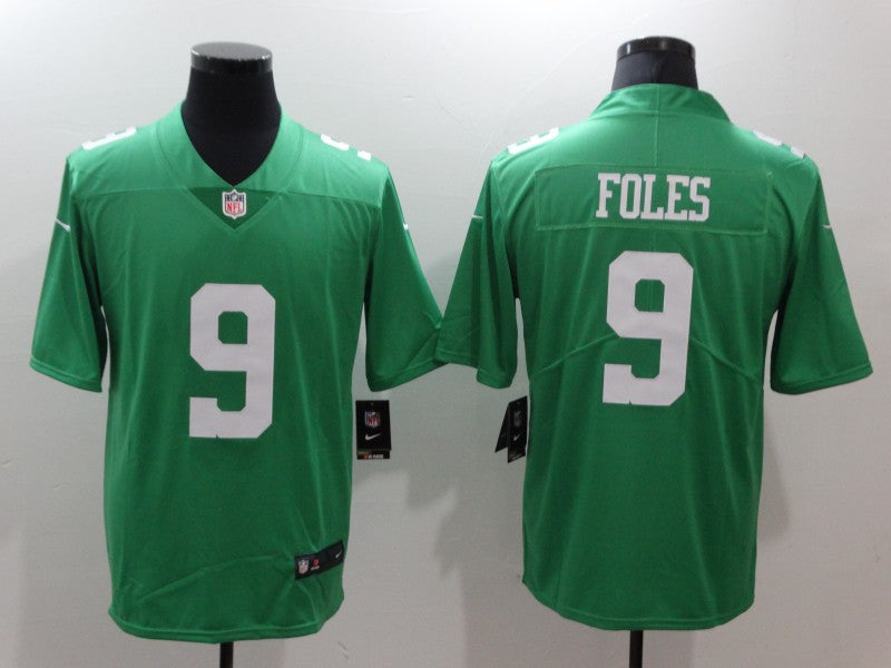 Mens Philadelphia Eagles #9 Nick Foles Green Throwback Vapor Untouchable Limited Stitched NFL Jersey
