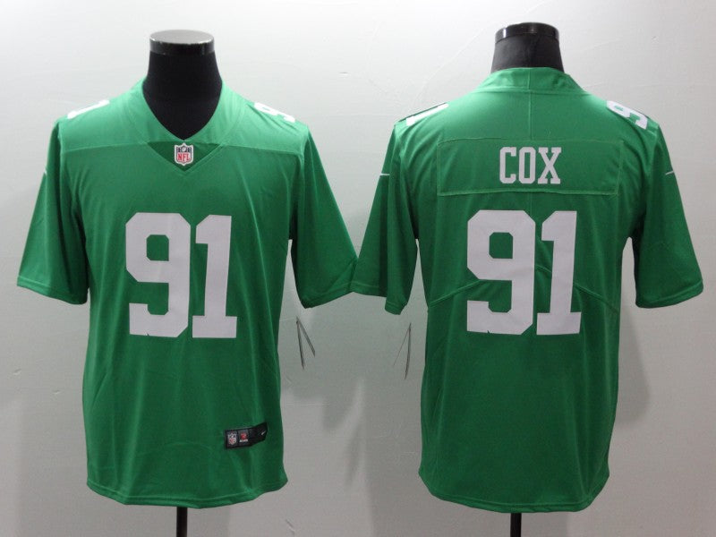 Mens Philadelphia Eagles #91 Fletcher Cox Green Throwback Vapor Untouchable Limited Stitched NFL Jersey