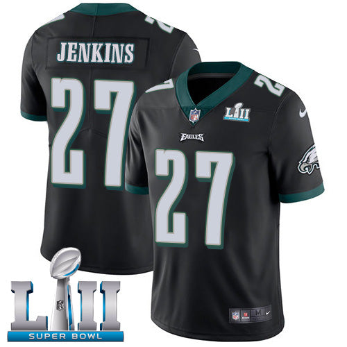 Mens Philadelphia Eagles #27 Malcolm Jenkins Black Super Bowl LII Game Stitched NFL Jersey