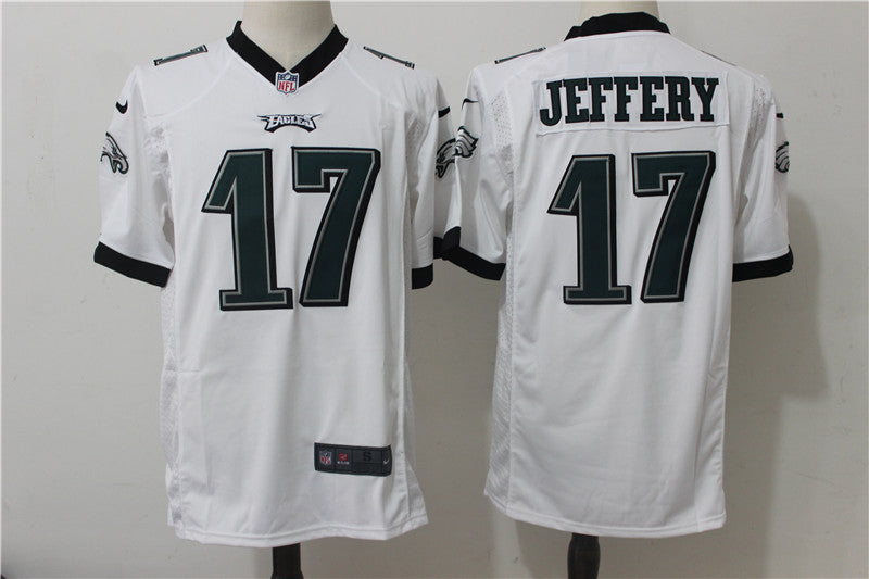 Mens Philadelphia Eagles #17 Alshon Jeffery Nike White Stitched NFL Game Jersey