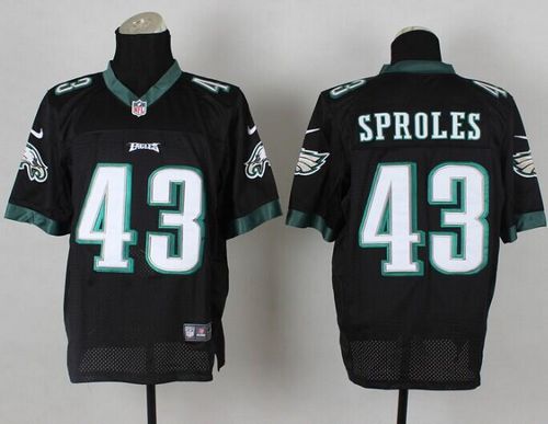 Nike Eagles #43 Darren Sproles Black Alternate Mens Stitched NFL Elite Jersey