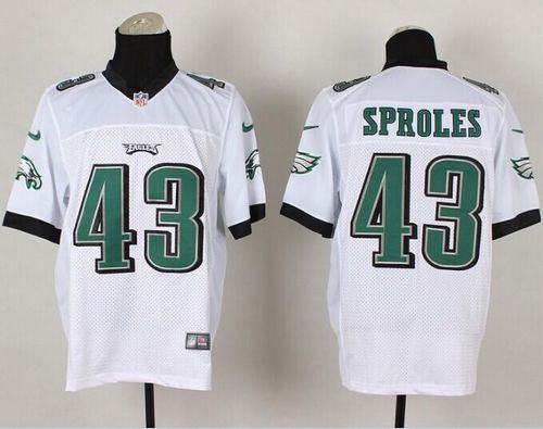 Nike Eagles #43 Darren Sproles White Mens Stitched NFL Elite Jersey