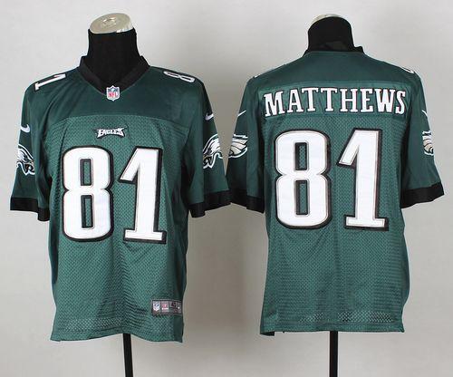 Nike Eagles #81 Jordan Matthews Midnight Green Team Color Mens Stitched NFL Elite Jersey
