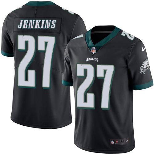 Nike Eagles #27 Malcolm Jenkins Black Mens Stitched NFL Limited Rush Jersey