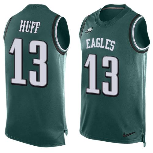 Nike Eagles #13 Josh Huff Midnight Green Team Color Mens Stitched NFL Limited Tank Top Jersey