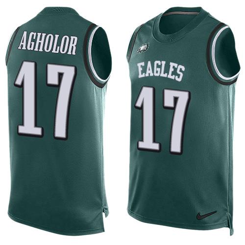 Nike Eagles #17 Nelson Agholor Midnight Green Team Color Mens Stitched NFL Limited Tank Top Jersey