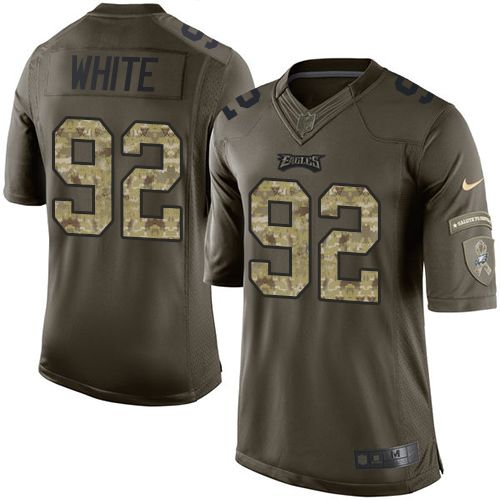 Nike Eagles #92 Reggie White Green Mens Stitched NFL Limited Salute to Service Jersey