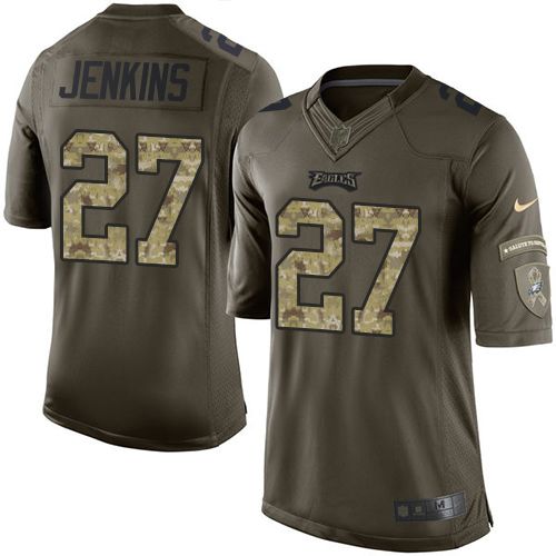 Nike Eagles #27 Malcolm Jenkins Green Mens Stitched NFL Limited Salute to Service Jersey