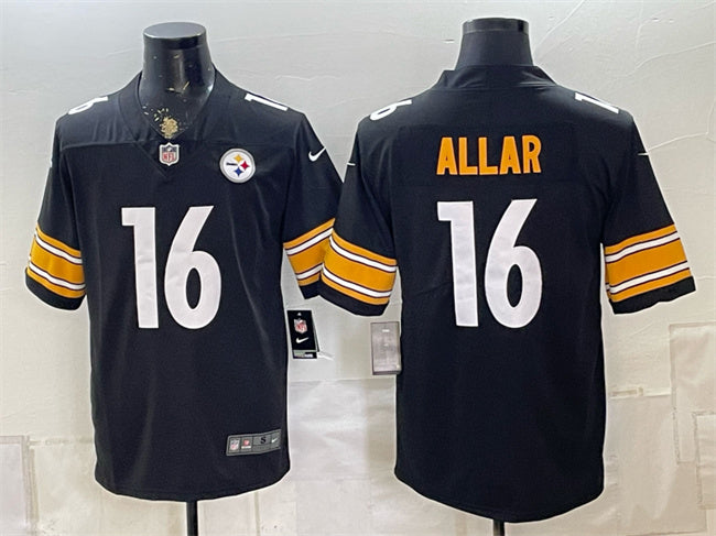 Mens Pittsburgh Steelers #16 Drew Allar Black Vapor Limited Stitched Football Jersey
