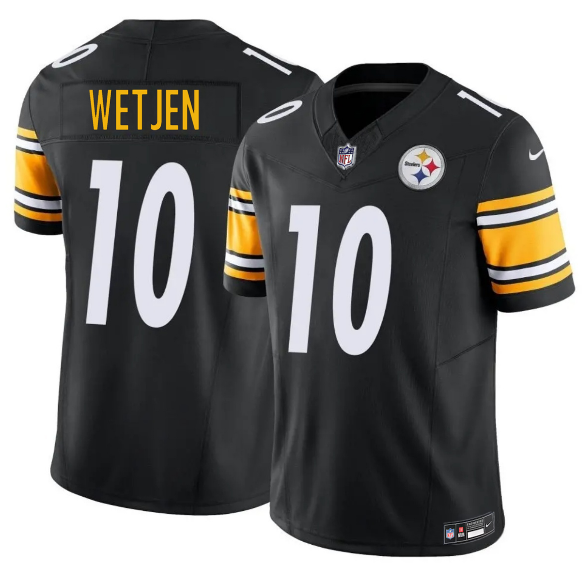 Mens Pittsburgh Steelers #10 Kaden Wetjen Black 2026 Draft FUSE Vapor Limited Stitched Football Jersey