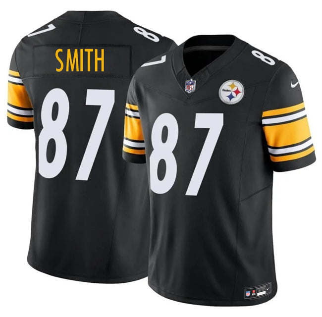Mens Pittsburgh Steelers #87 Brandon Smith Black 2026 FUSE Vapor Limited Stitched Football Jersey
